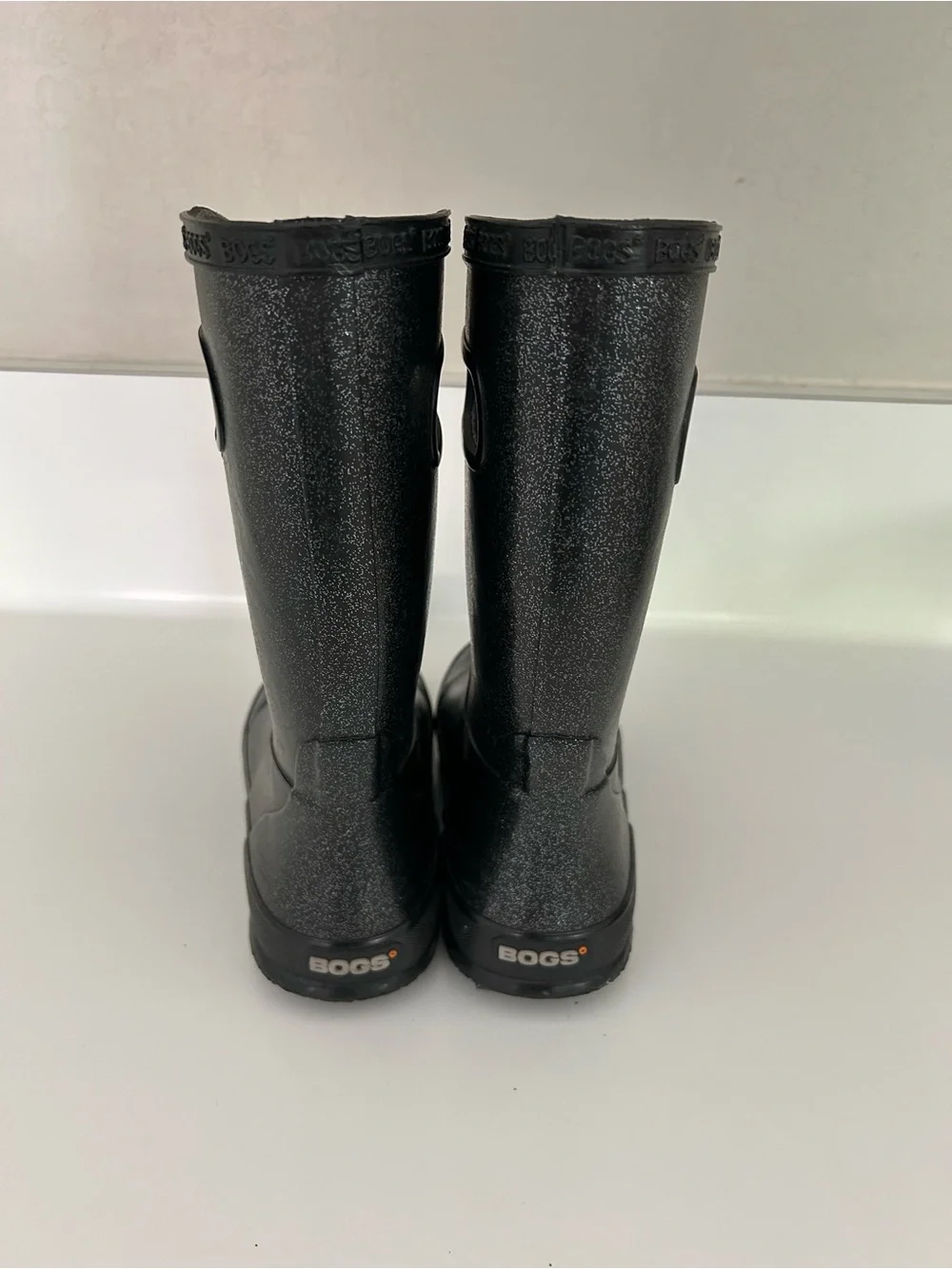 Bogs Kids Black Sparkle/Glitter Rain & Snow Boots Size 3